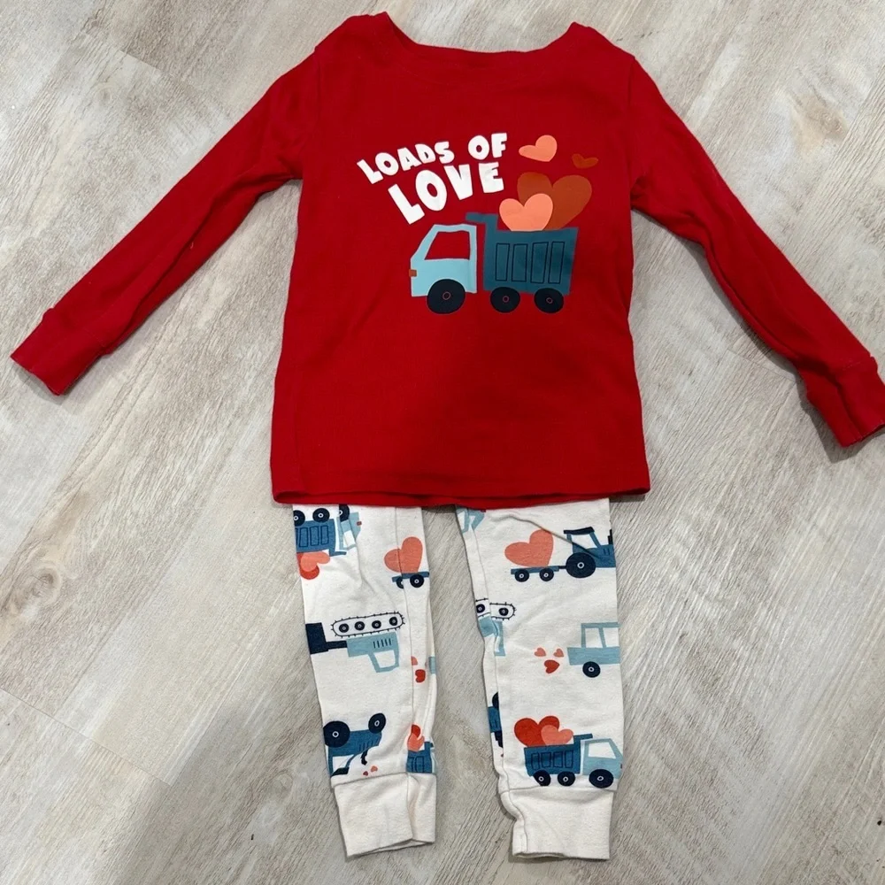 Old Navy Red and Cream Kids Pajama Set
